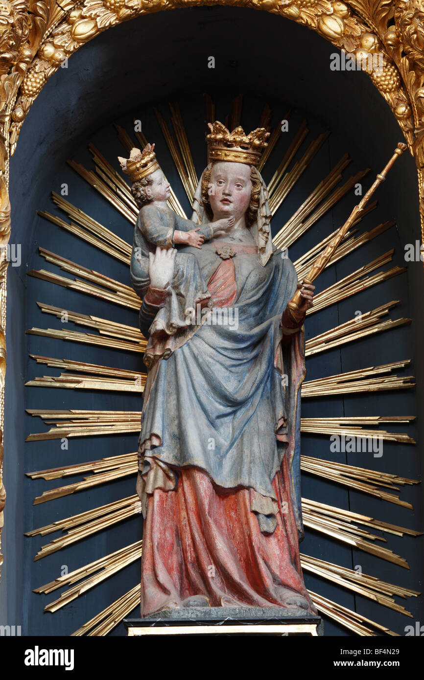 Neuberger Madonna, Klosterkirche der ehemaligen Zisterzienserabtei, Neuberg ein der Mürz, Steiermark, Österreich, Europa Stockfoto