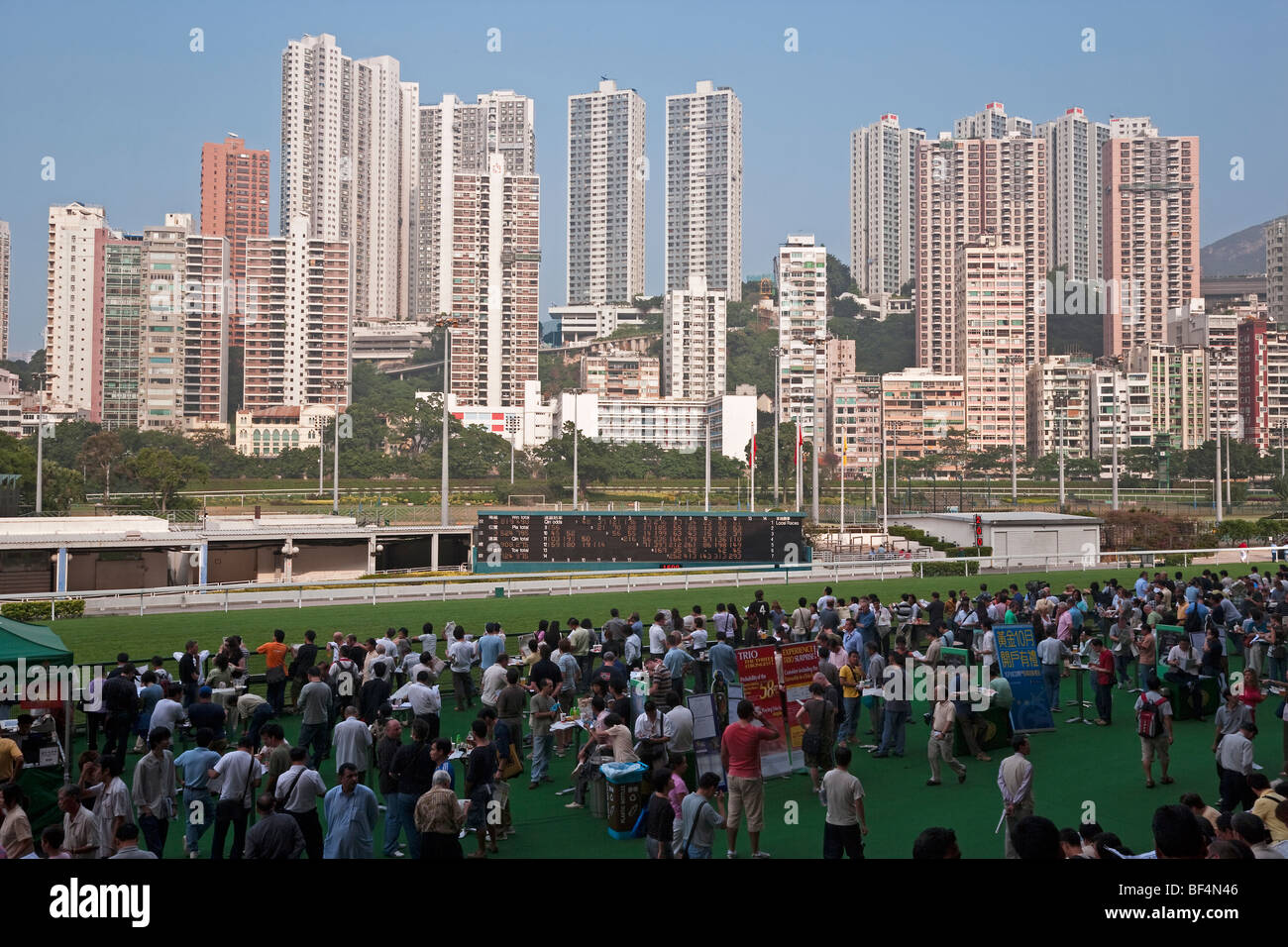 China, Hong Kong, Hong Kong Island, Wan Chai, Happy Valley Pferderennbahn Stockfoto