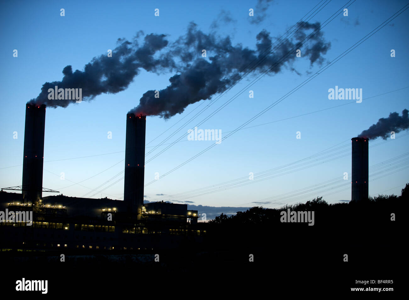 Frimmersdorf Kohlekraftwerk, Deutschland. Stockfoto