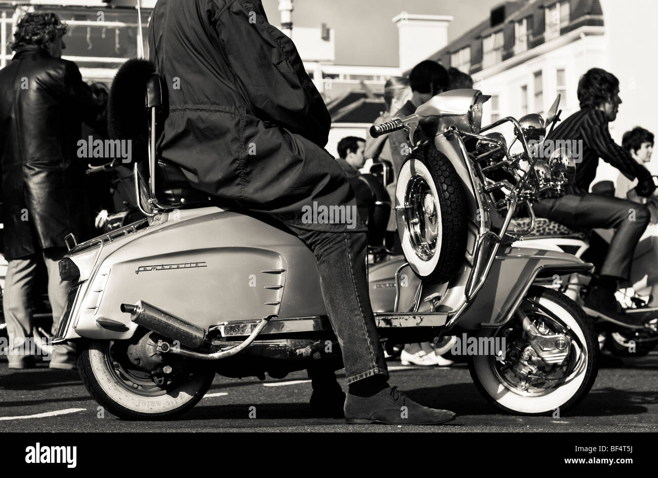Teil des Making of des Spielfilms "Brighton Rock" vor Ort in Eastbourne 2009 Stockfoto Teil des Making of des Spielfilms "Brighton Rock" vor Ort in Eastbourne 2009 Stockfoto