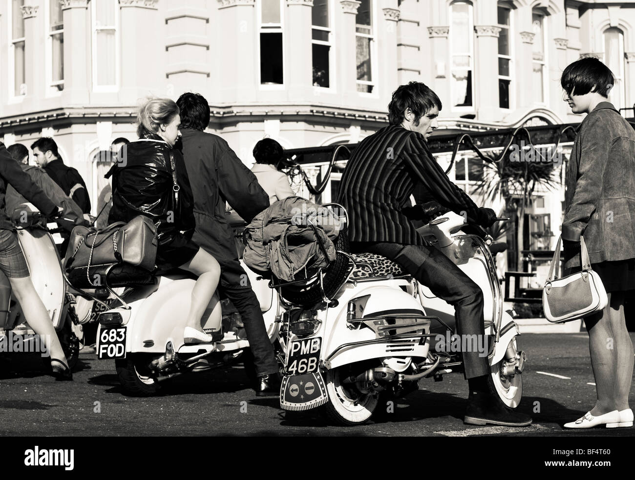 Teil des Making of des Spielfilms "Brighton Rock" vor Ort in Eastbourne 2009 Stockfoto Teil des Making of des Spielfilms "Brighton Rock" vor Ort in Eastbourne 2009 Stockfoto
