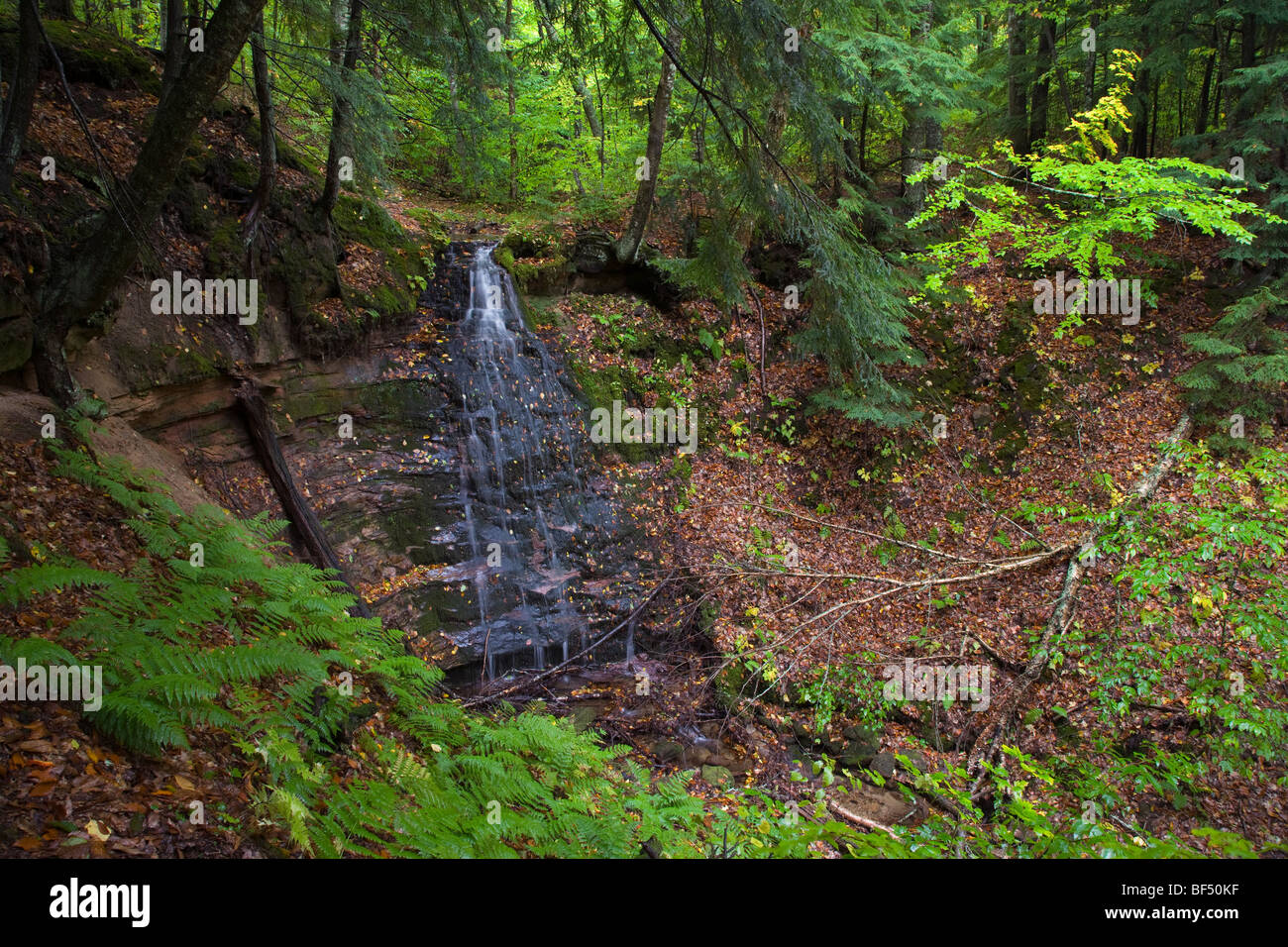 Silver Bell fällt, Hiawatha National Forest, Michigan Stockfoto