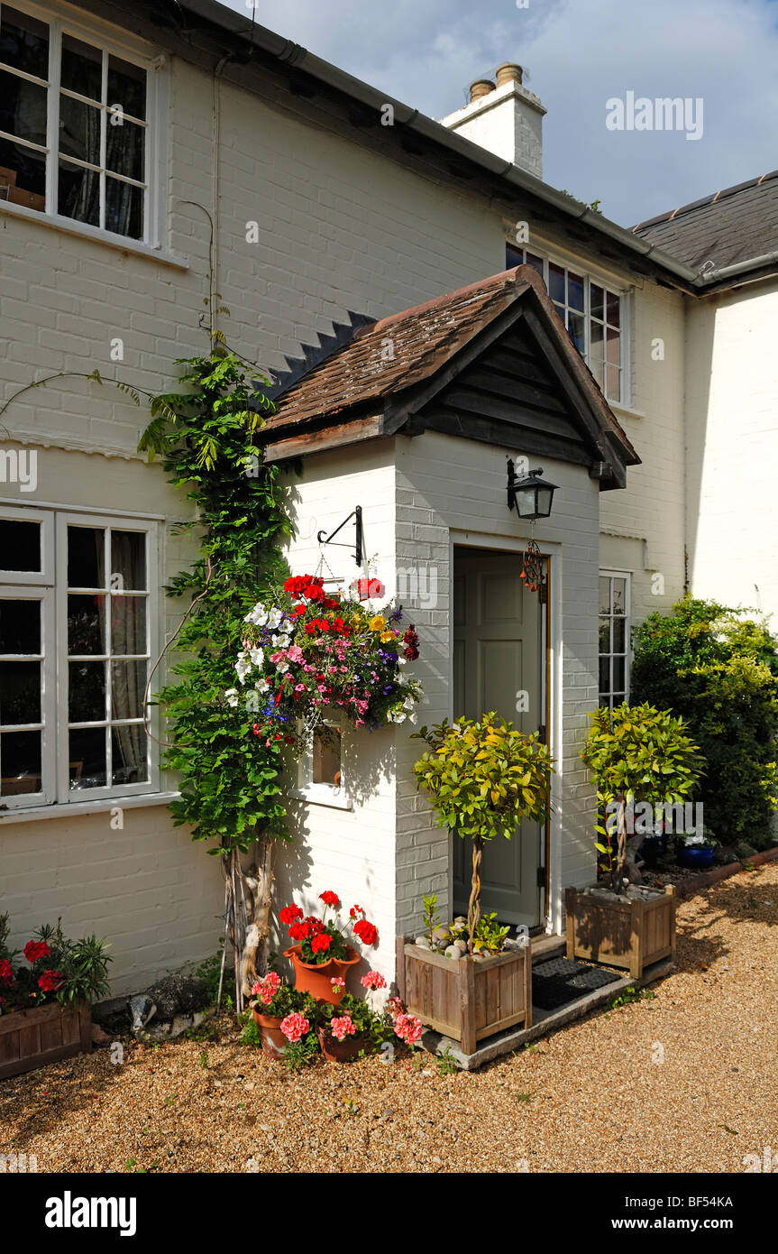 Eingang eines englischen Landhauses, Middle Lane, Armscote, Warwickshire, England, Vereinigtes Königreich, Europa Stockfoto