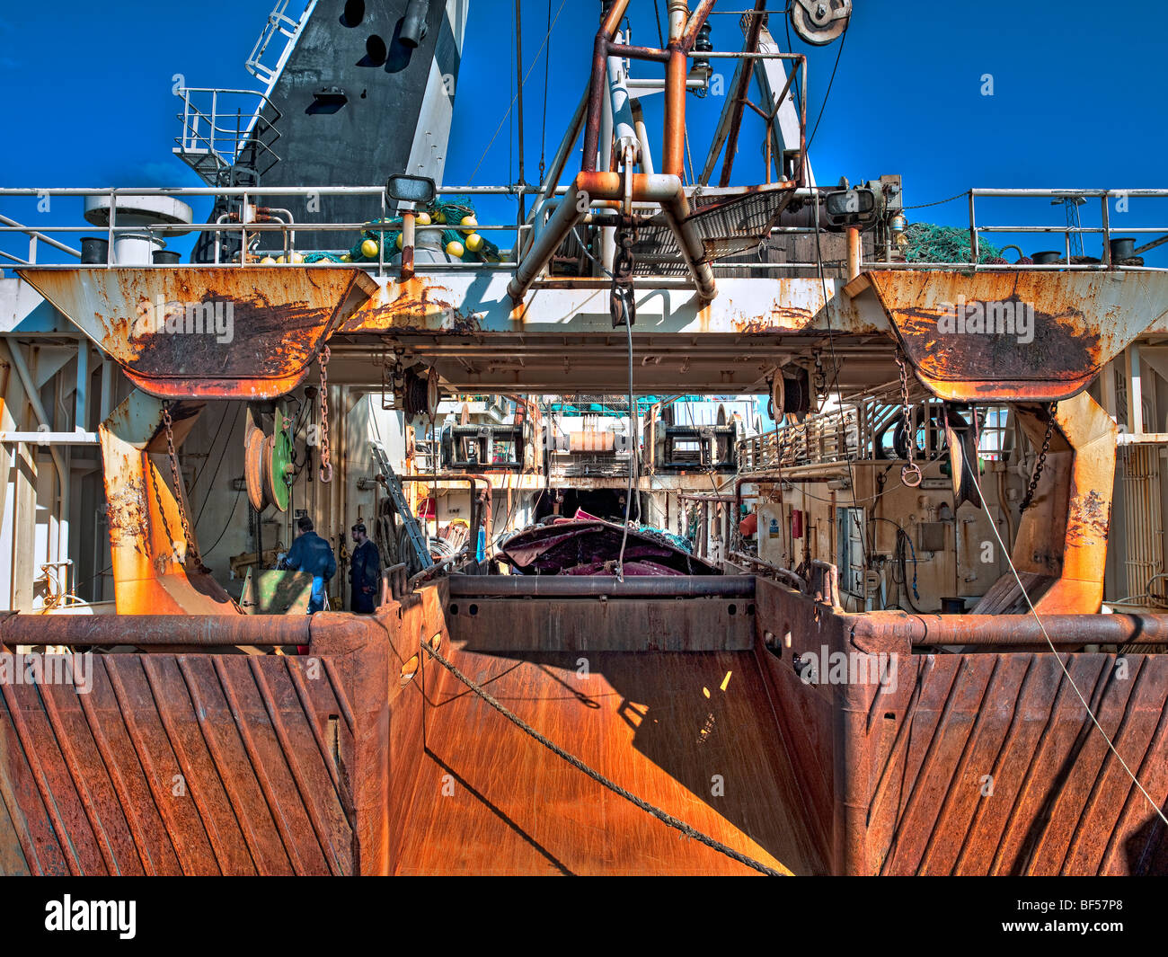 Fischkutter, Hafnarfjordur Hafen, Island Stockfoto