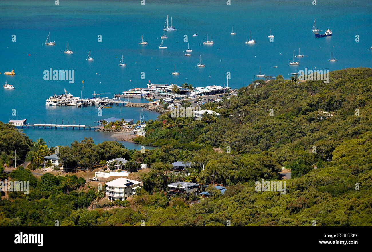 Luftaufnahme von Shute Harbour, Queensland, Australien Stockfoto