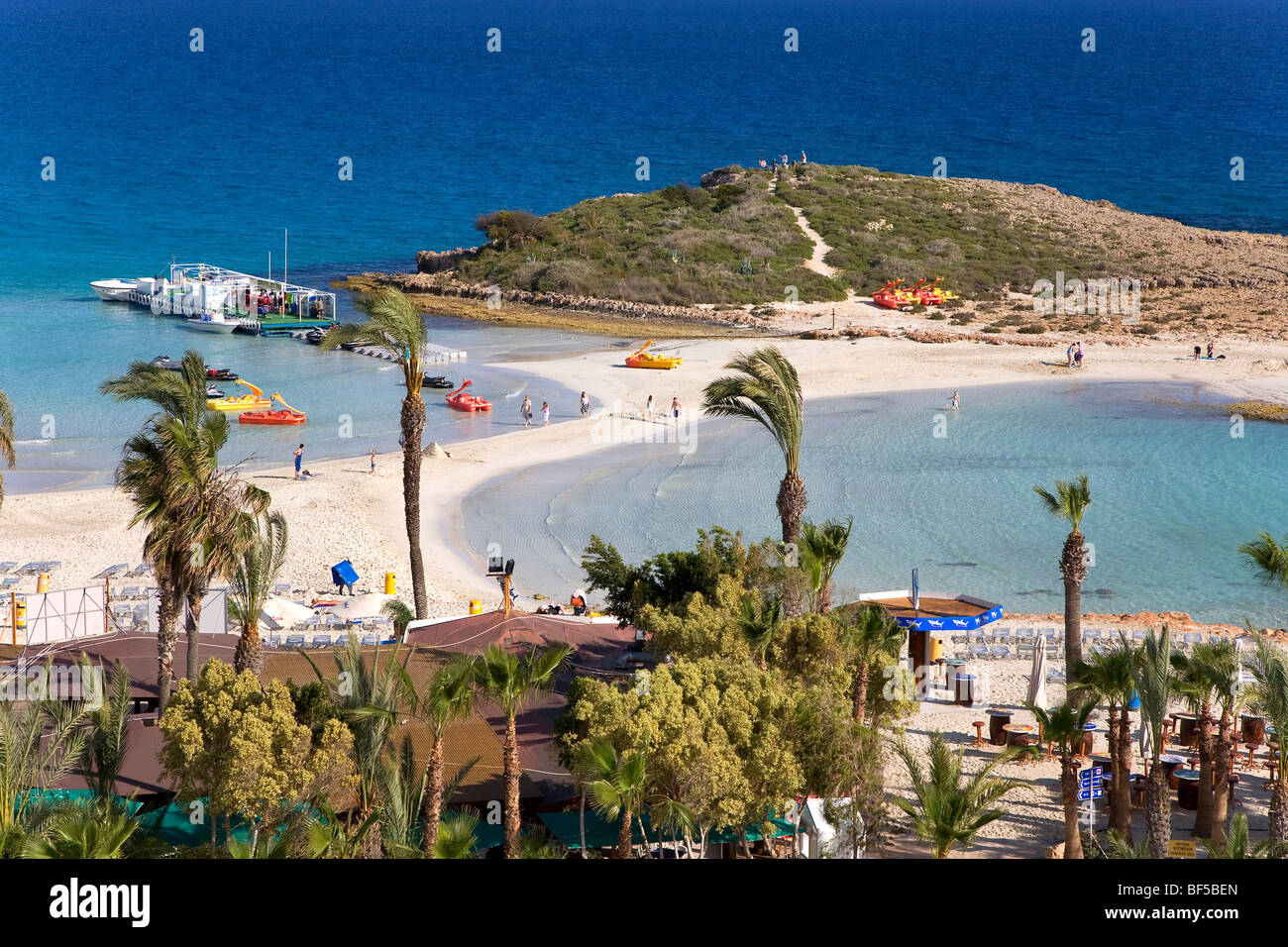 Wunderschönen Strand Nissi Beach, Agia Napa, Zypern, Griechenland, Europa Stockfoto