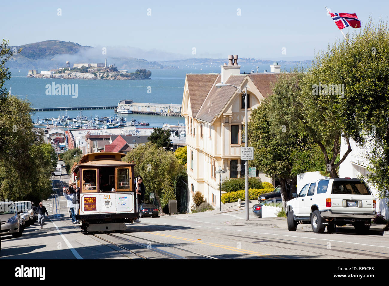 Kabel Ccar am Hyde Street, San Francisco, Kalifornien, USA, Amerika Stockfoto