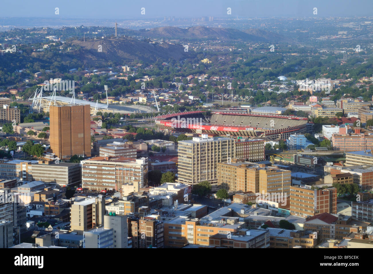 Blick auf den Ellis Park oder Coca-Cola Park Stadion, FIFA World Cup 2010, Johannesburg, Südafrika, Afrika Stockfoto