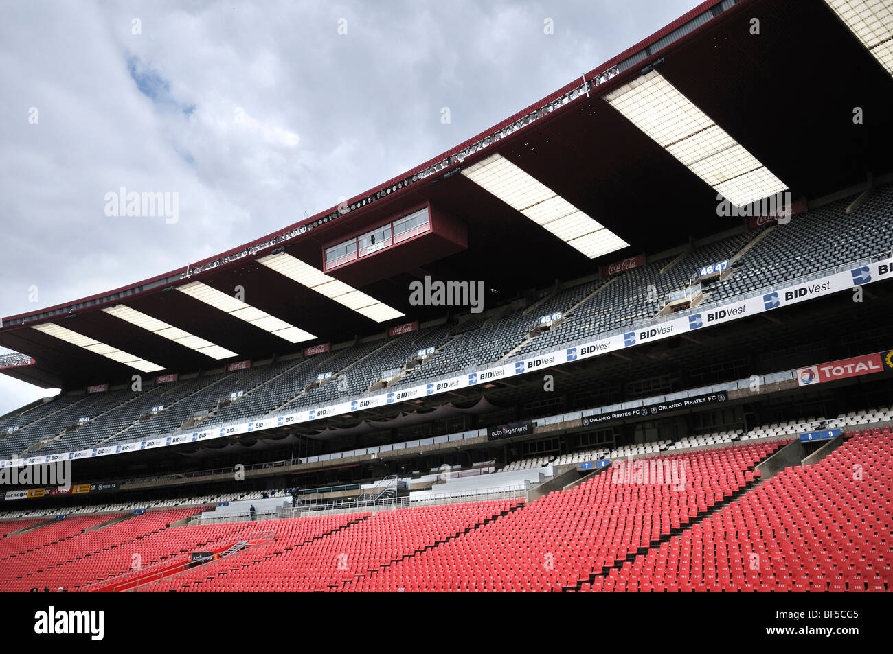 2010 FIFA World Cup, leer stehen im Ellis Park oder Coca-Cola Park Stadion in Johannesburg, Südafrika, Afrika Stockfoto