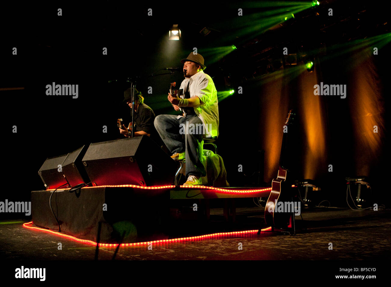 Der deutsche Reggae Musiker Martin Jondo live im Konzertsaal Schueuer, Luzern, Schweiz Stockfoto