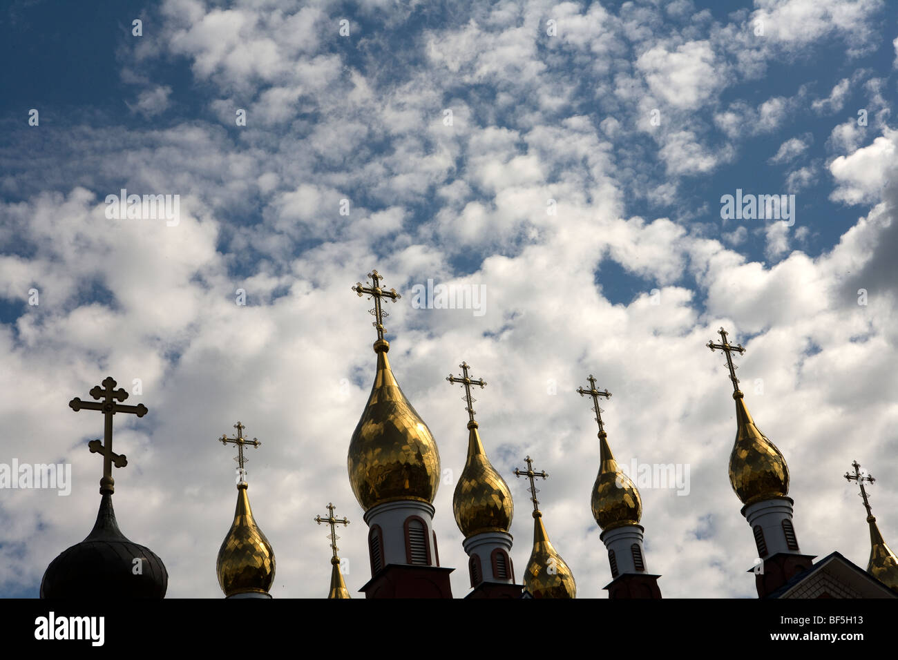 Russische orthodoxe Kirchen Türme Kirow Stockfoto