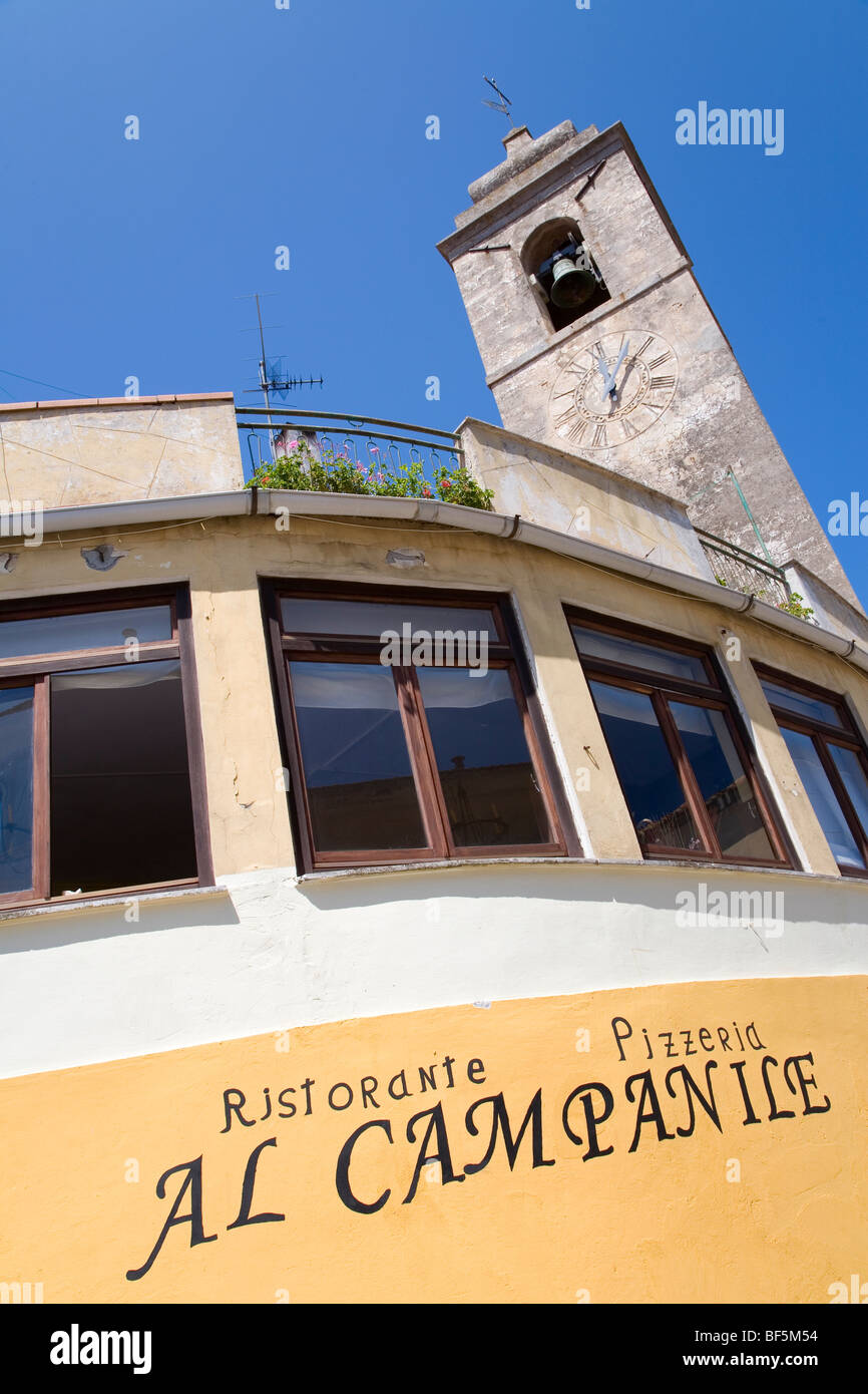 Restaurant Al Campanile, Bergdorf San Piero in Campo, Insel Elba, Toskana, Italien Stockfoto