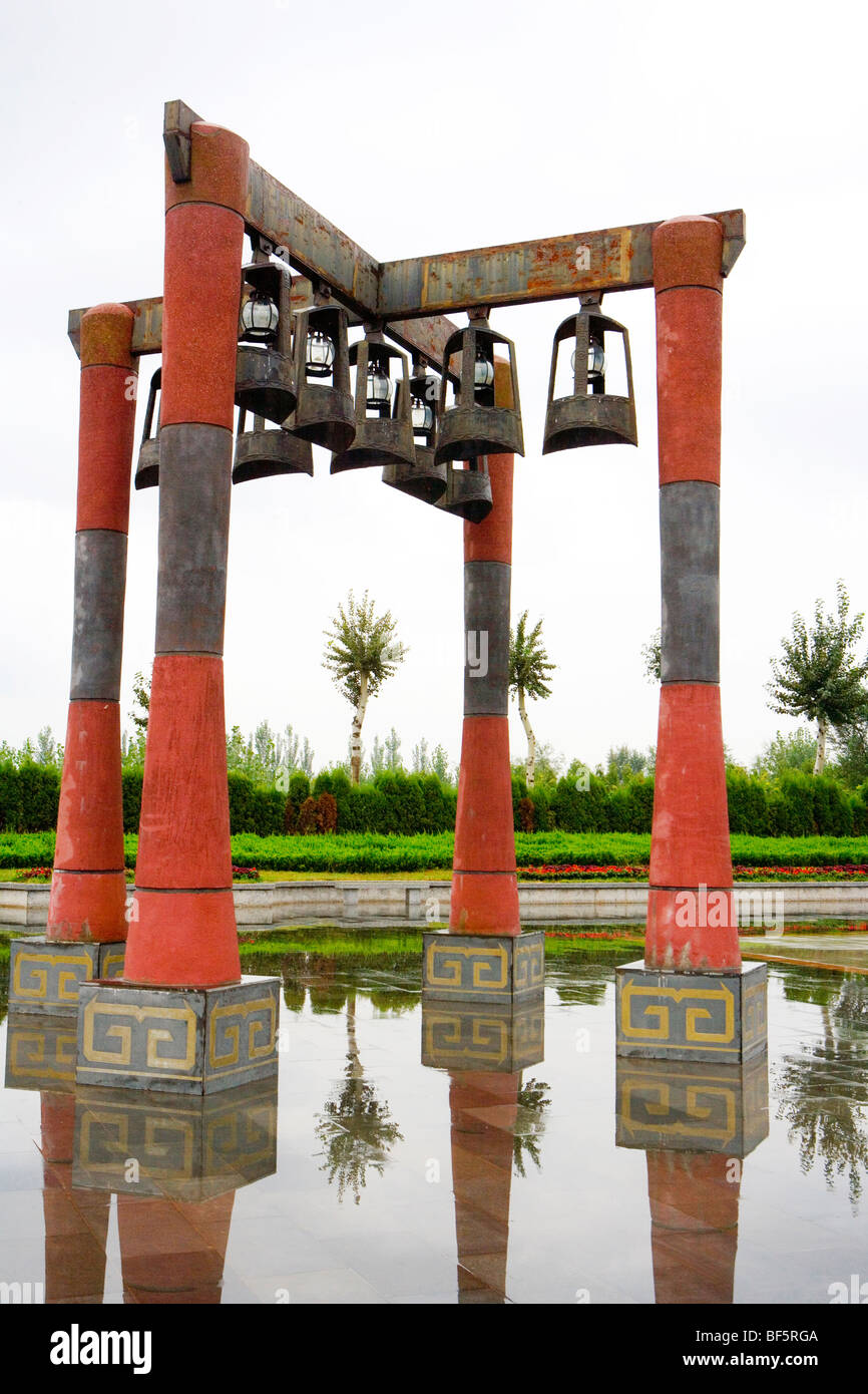 Chinesische traditionelle Skulptur in der Kunst des Krieges Kultur Stadt von China, Huimin County, Binzhou City, Shandong, China Stockfoto