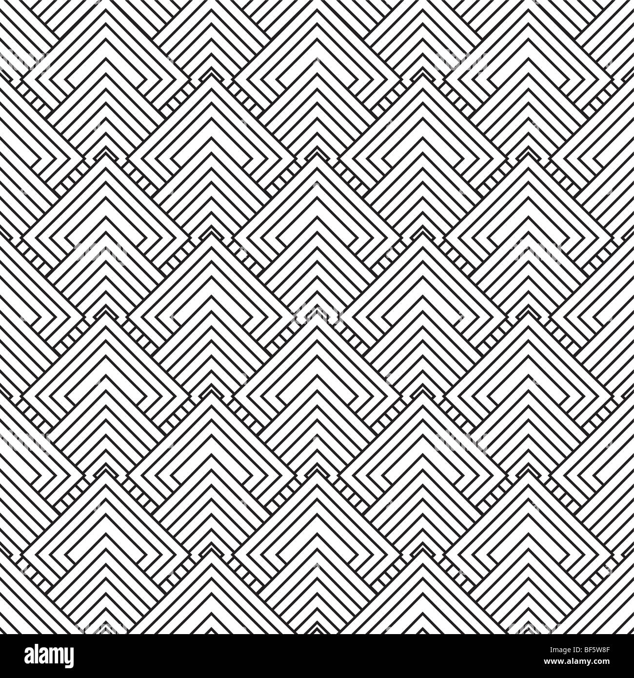 Schwarz / weiß quadratisch nahtlose Design mit Überlappung Muster