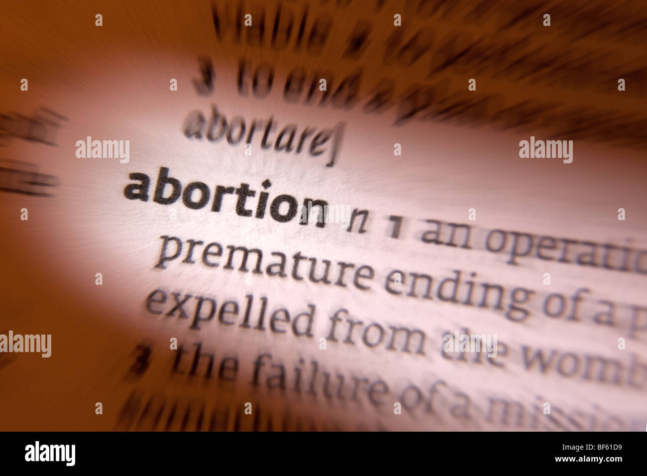 Konzept - Abtreibung Stockfoto
