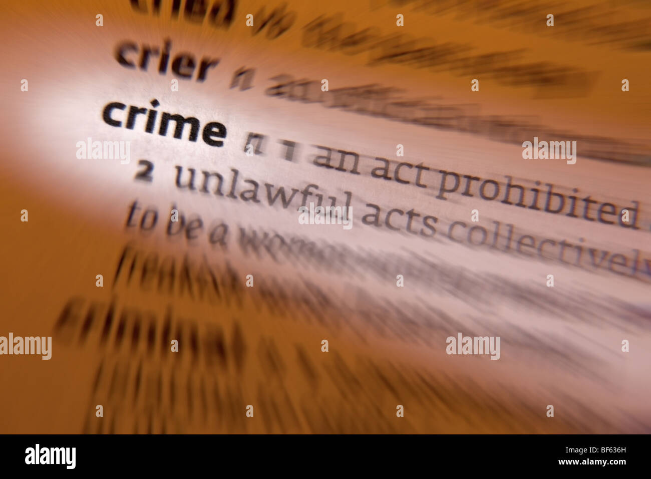 Konzept - Kriminalität Stockfoto