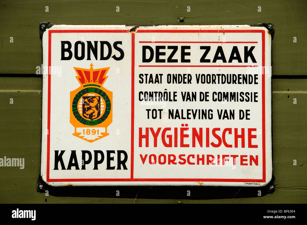 Barbershop Barber Enkhuizen Zuiderzeemuseum Niederlanden Zuiderzee-museum Stockfoto