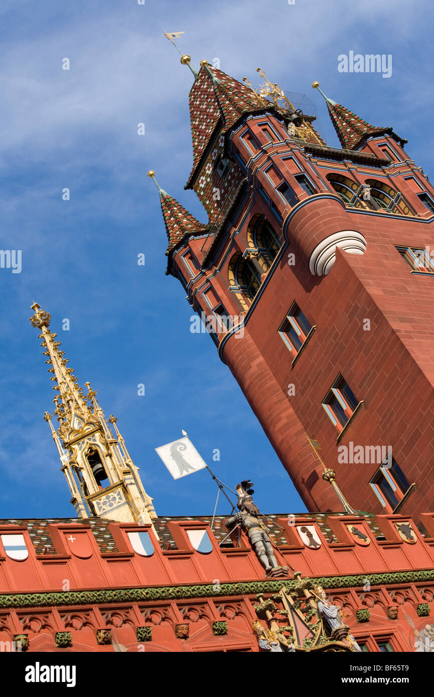 Rathaus, Markt Platz, Basel, Basel, Schweiz Stockfoto