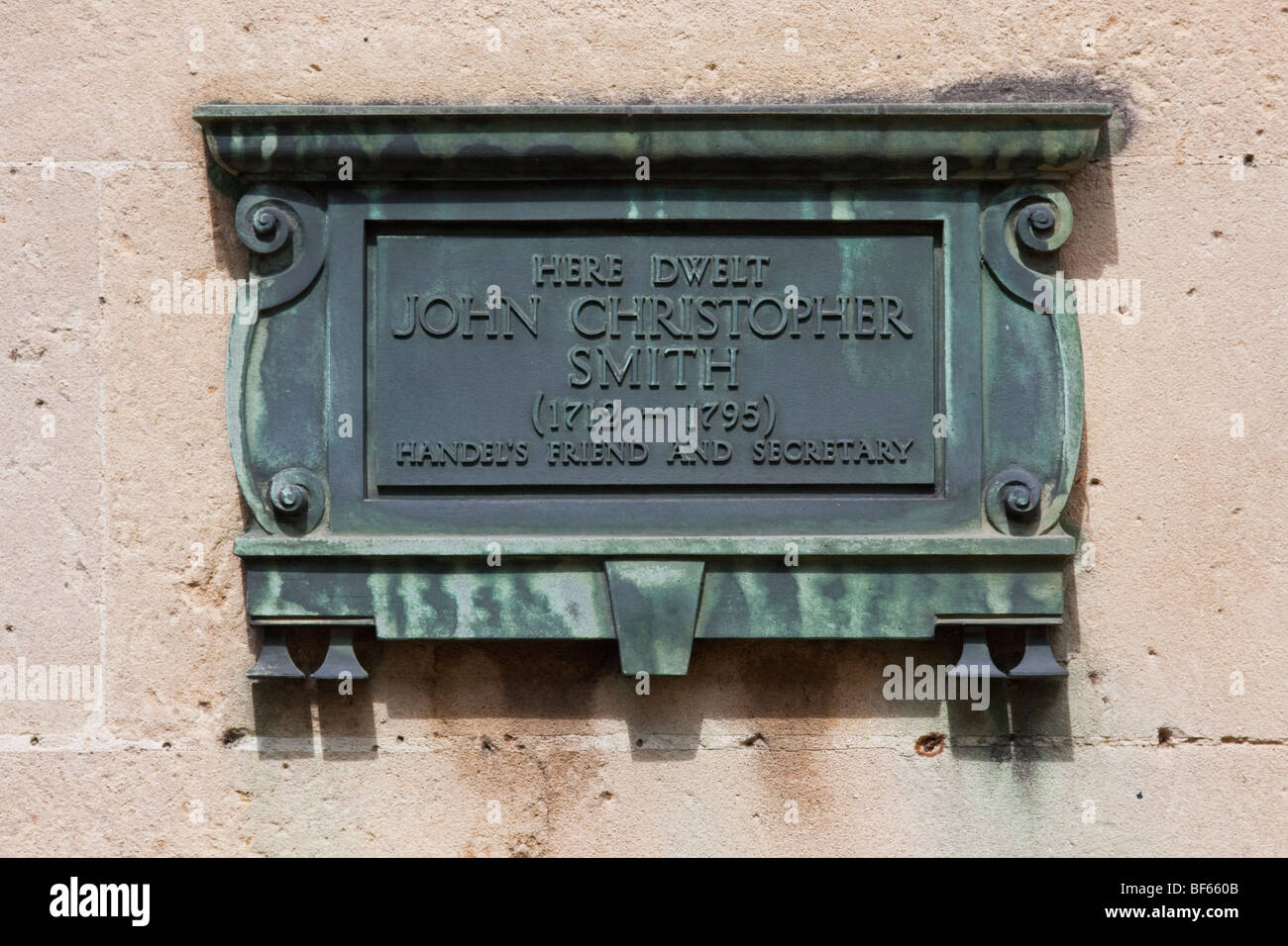 Typenschild auf Brock Street, Bath, England Stockfoto
