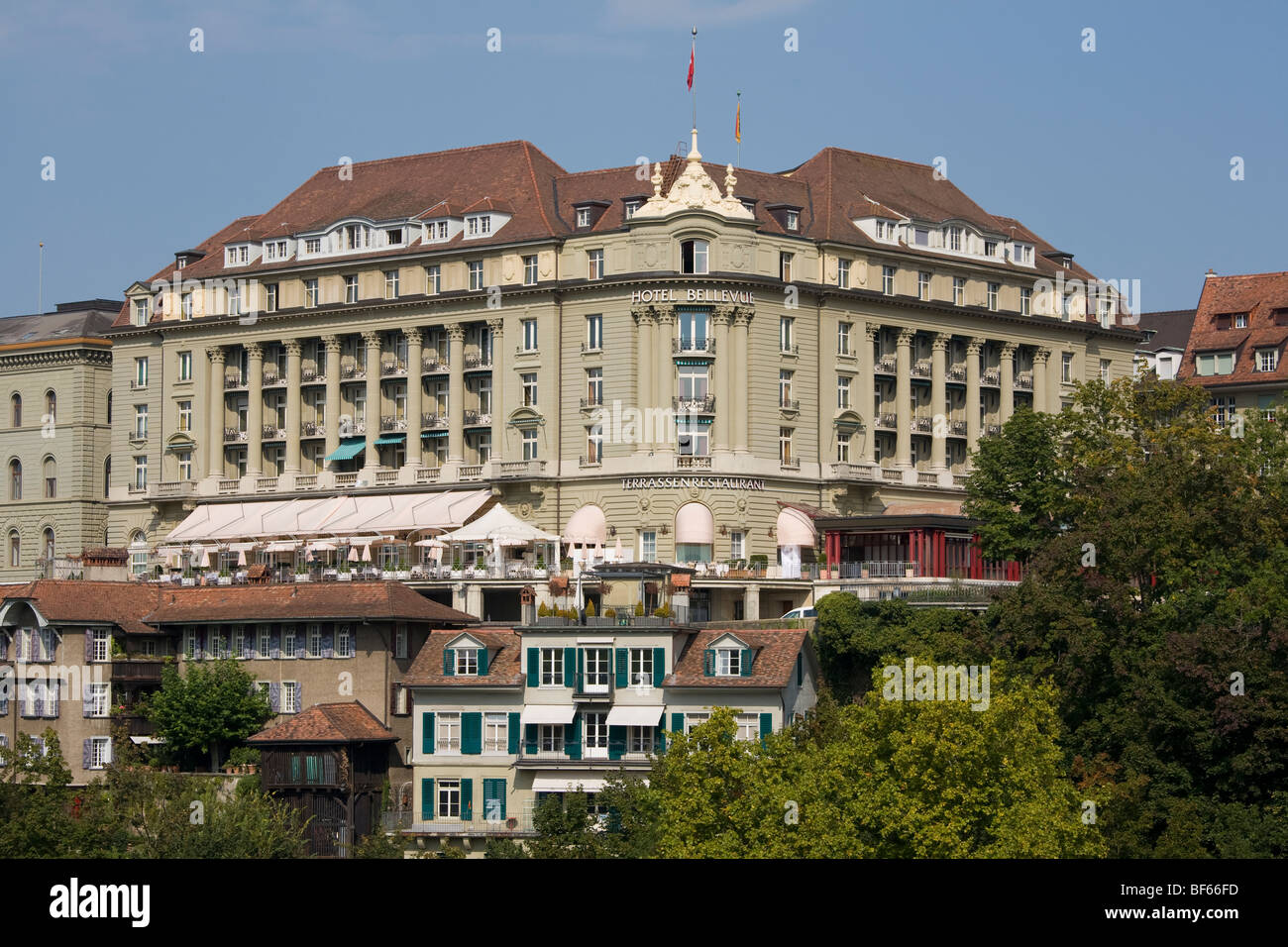 Luxus Hotel Bellevue Palace Bernerhof, Bern, Bern, Schweiz Stockfoto