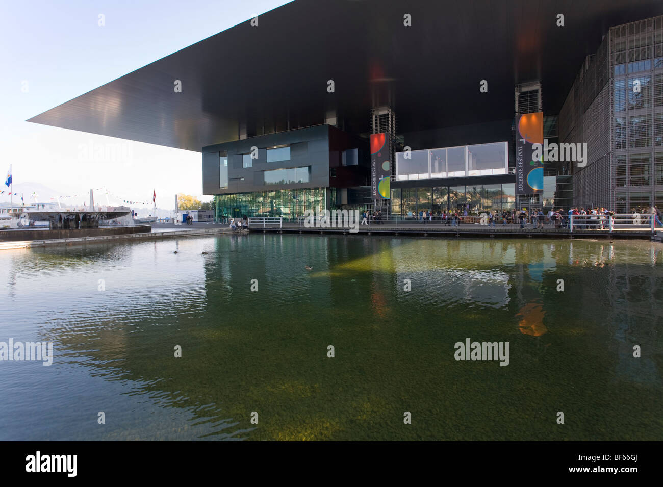 Konferenz- und Kulturzentrum, Architekt Jean Nouvel, Luzern, Schweiz Stockfoto