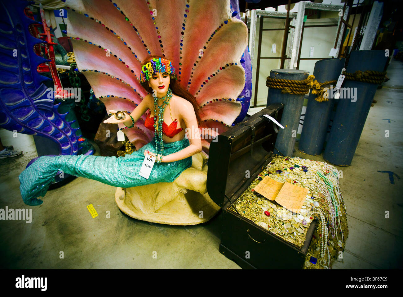 Eine Meerjungfrau. 20. Jahrhunderts Requisiten, North Hollywood, Los Angeles Stockfoto