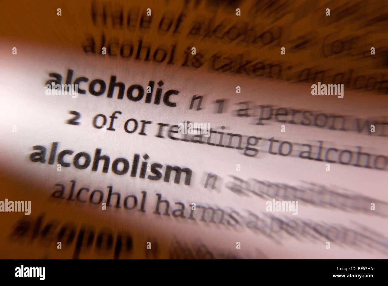 Konzept - Alkoholismus Stockfoto