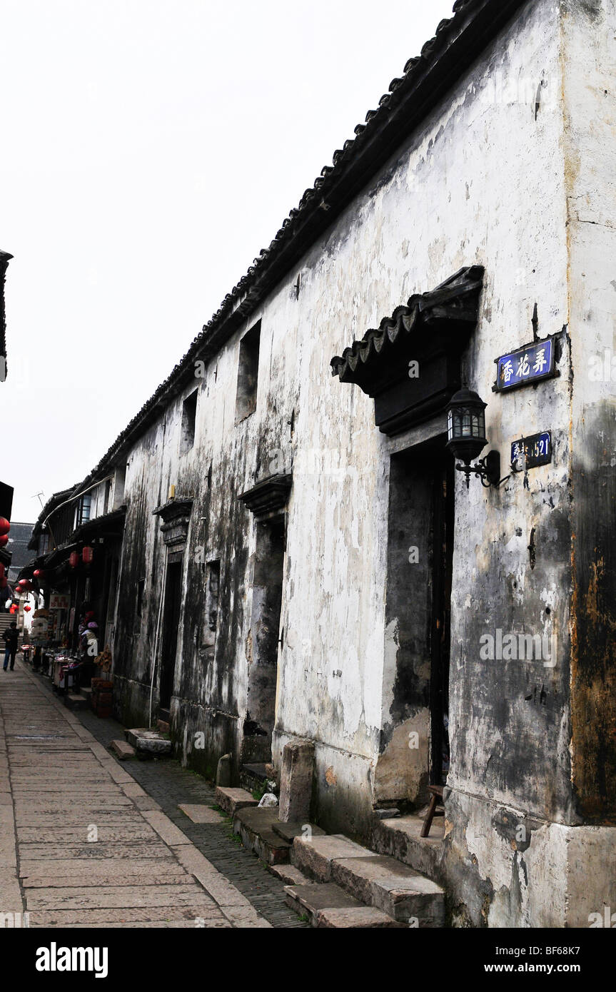 Gasse in Luzhi Stadt Wuzhong District, Suzhou, Jiangsu, China Stockfoto