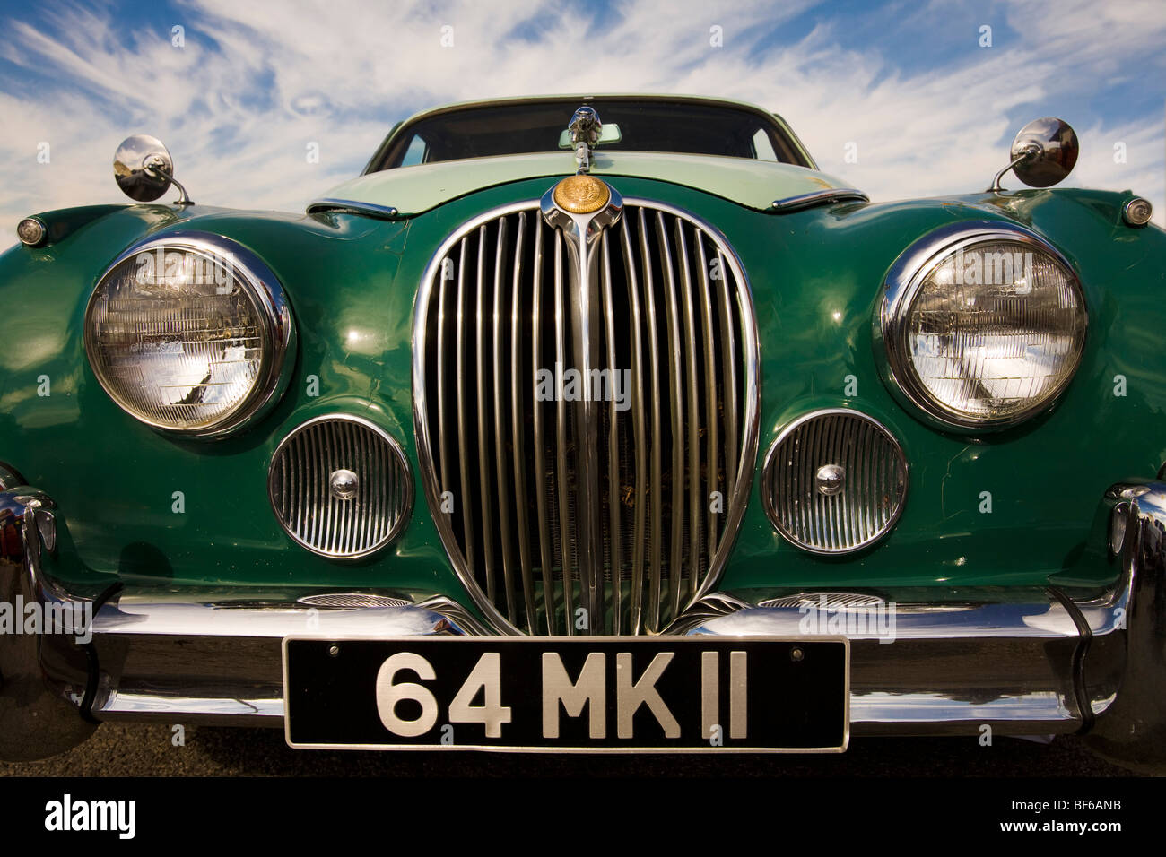 1964 Jaguar Mk II antike Autos am Pomona Auto austauschen Treffen für Autos, antiqie Automobile, Autoteile, etc. Los Angeles County, Kalifornien, Vereinigte Staaten von Amerika Stockfoto