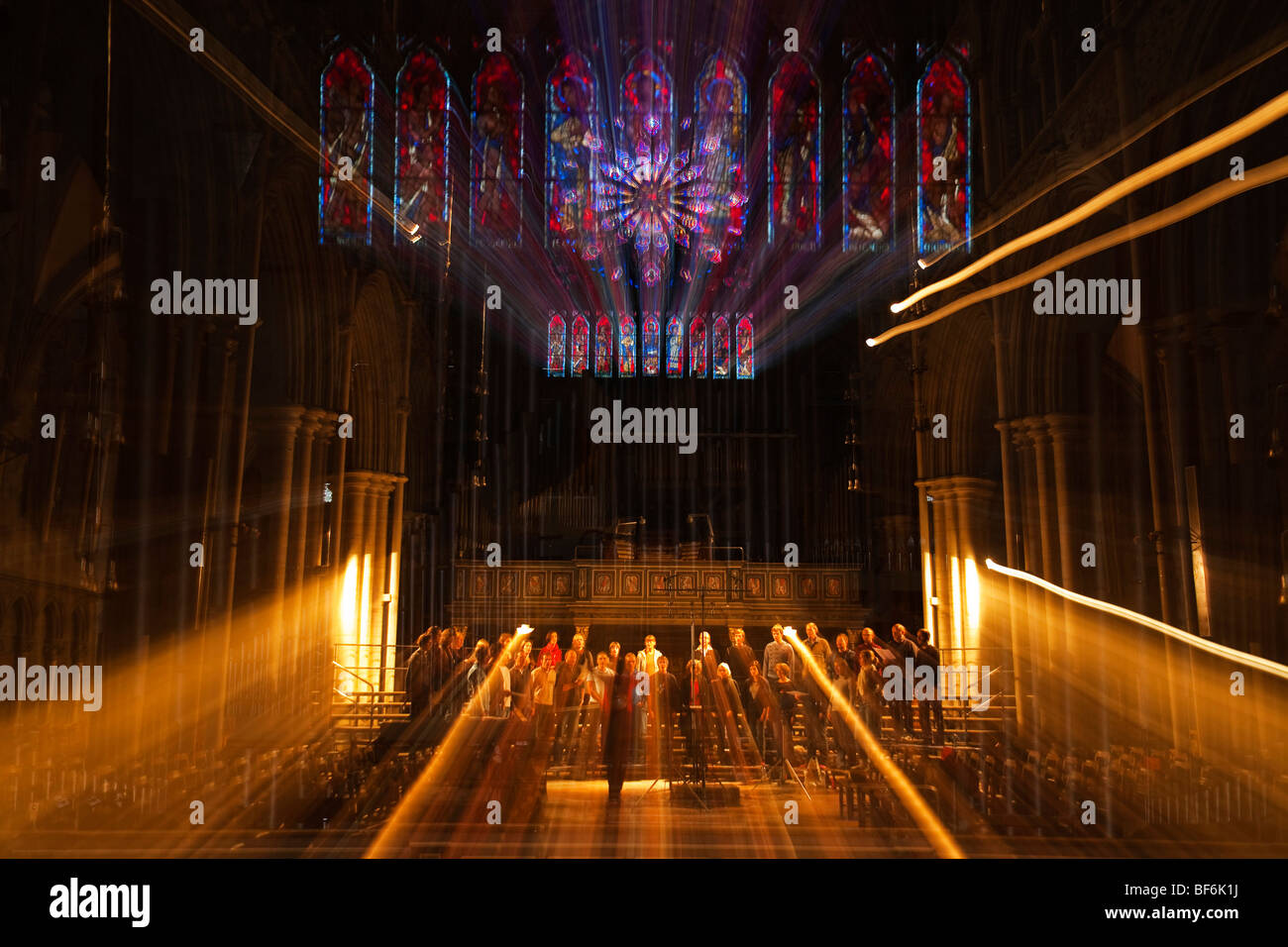 Norwegen-Trondheim Kathedrale und Kirchenchor in Aufnahme-session Stockfoto