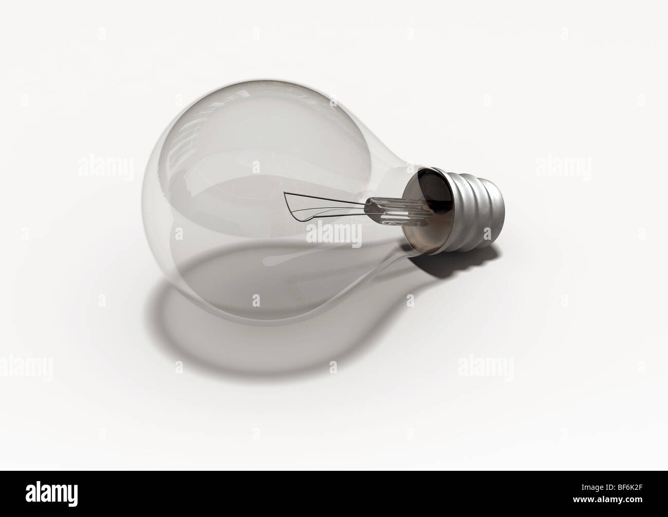 CGI-Glühbirne unbeleuchtet Stockfoto