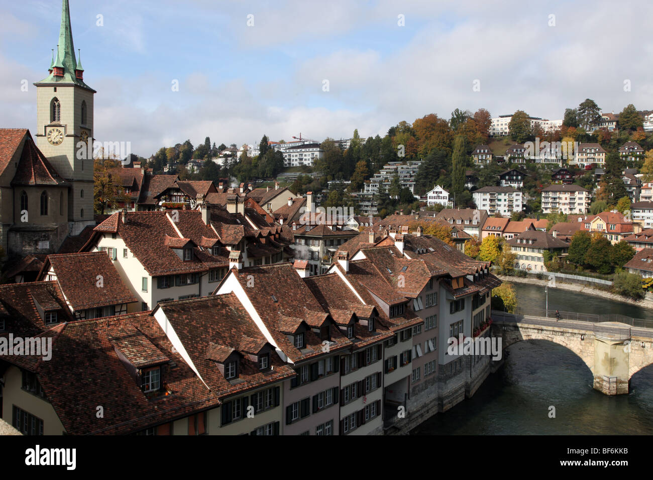 Bern, Fluss Aare von her Brücke Stockfoto