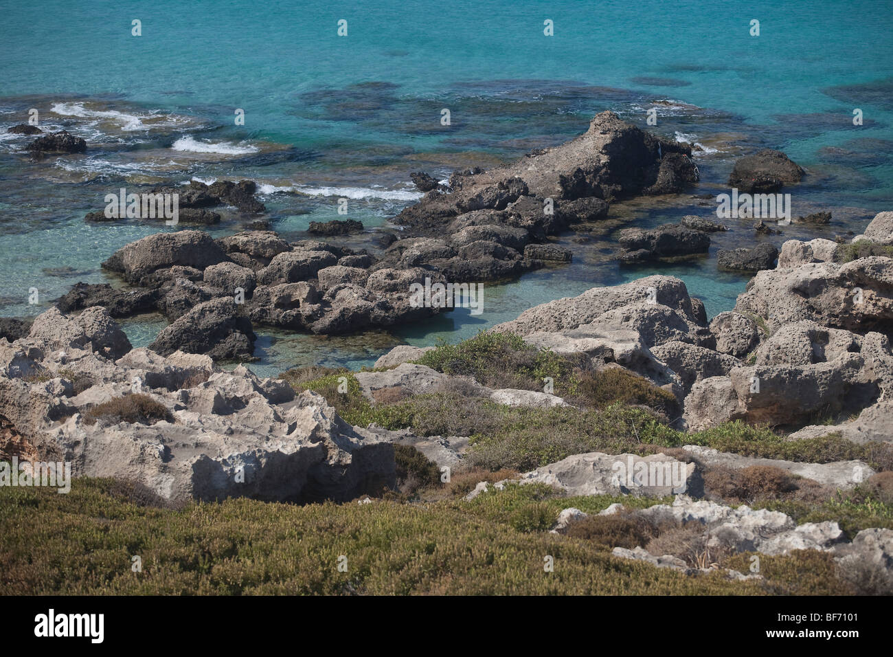 Falassarna Strand Insel Kreta Griechenland Kastelli Kissamos Chania Europa Stockfoto