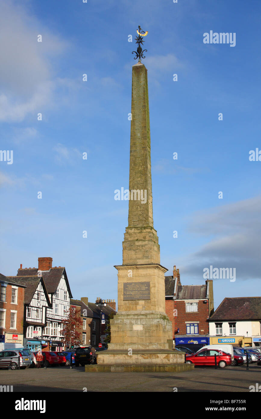 Der Obelisk auf dem Marktplatz in Ripon, North Yorkshire, England, Großbritannien Stockfoto