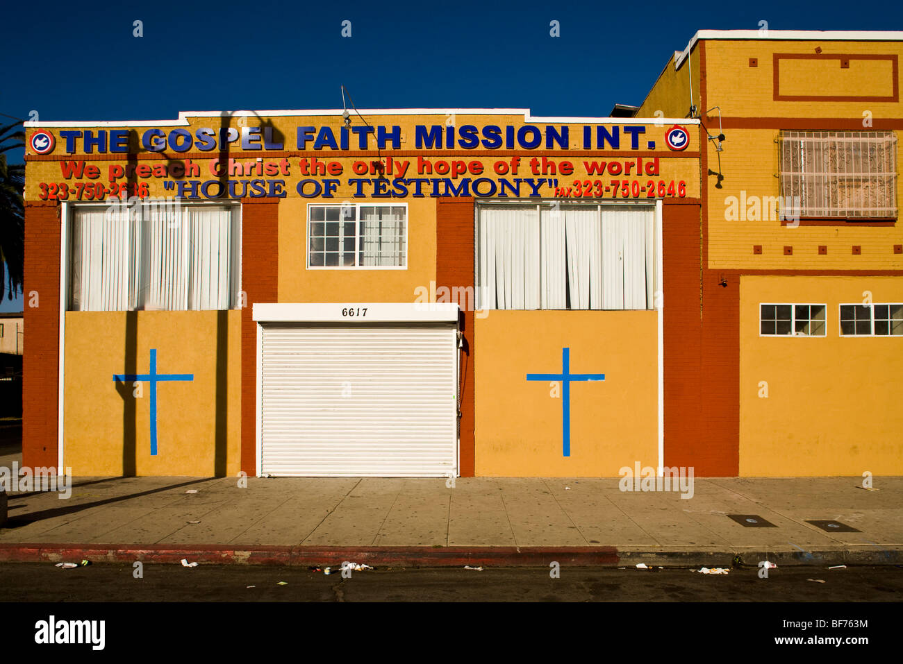 Kirche auf Vermont Ave, Los Angeles County, California, Vereinigte Staaten von Amerika Stockfoto
