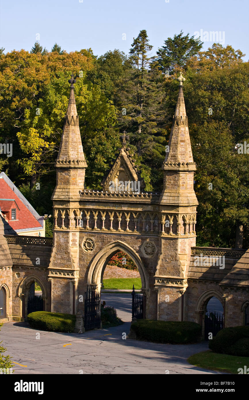 Forest Hills Cemetery Haupttor. Stockfoto