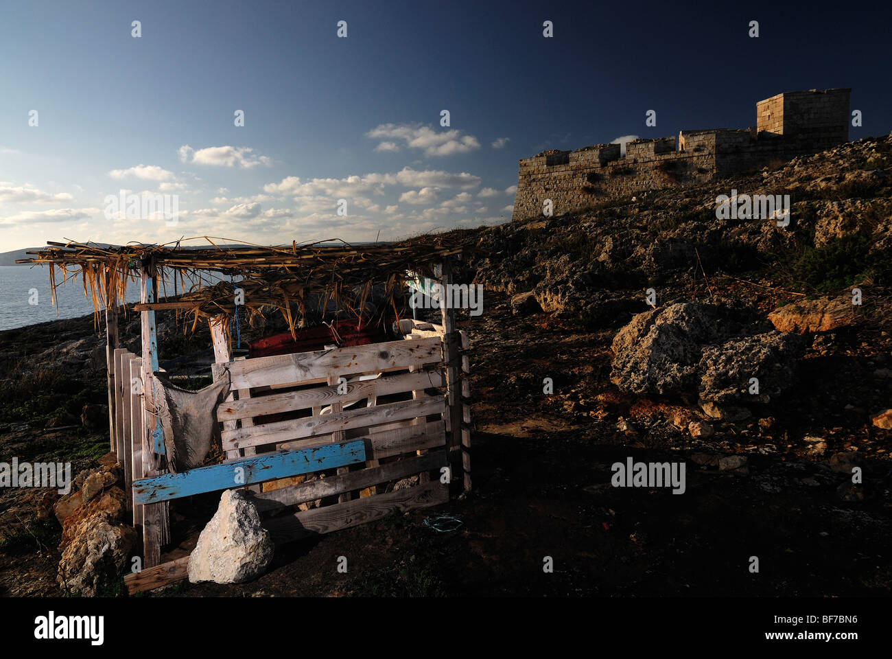 dramatische Darstellung einer typischen maltesischen Landschaft Stockfoto