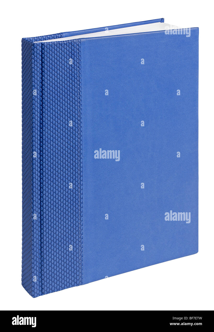 Blaue Hardcover Buch Zeitschrift Ledger Skizze zeichnen Stockfoto