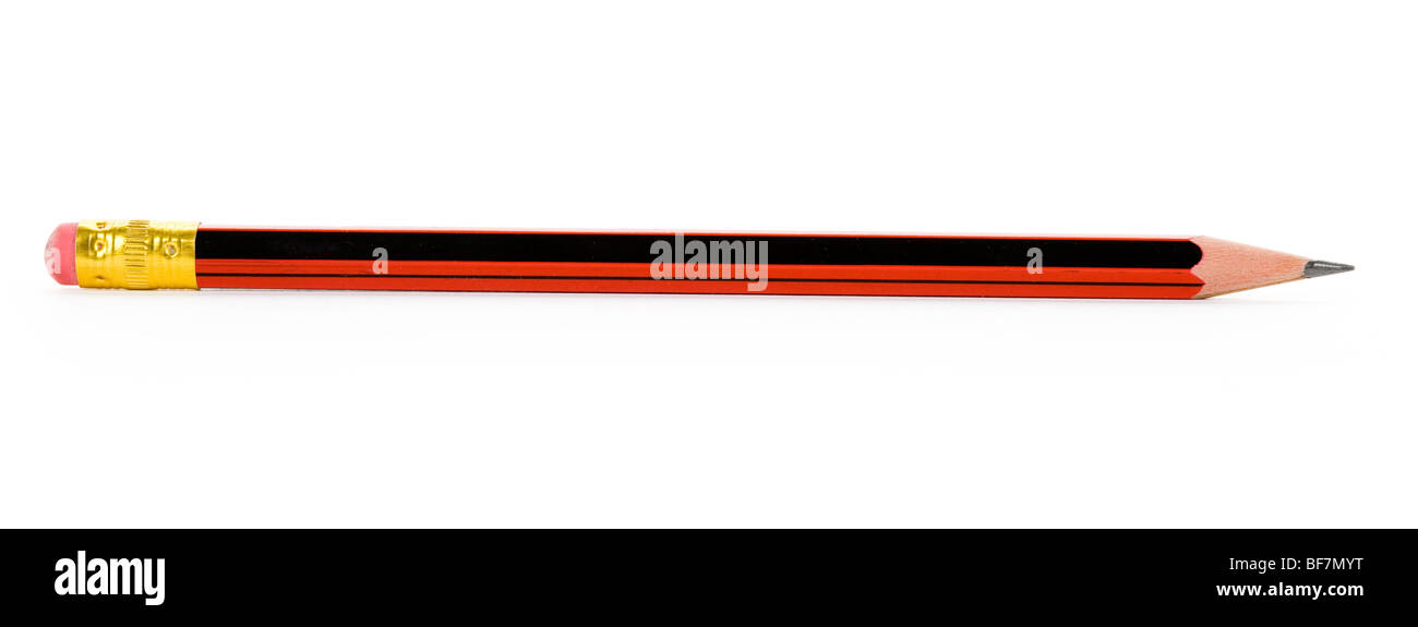 ein Bleistift mit weißem Hintergrund Stockfoto
