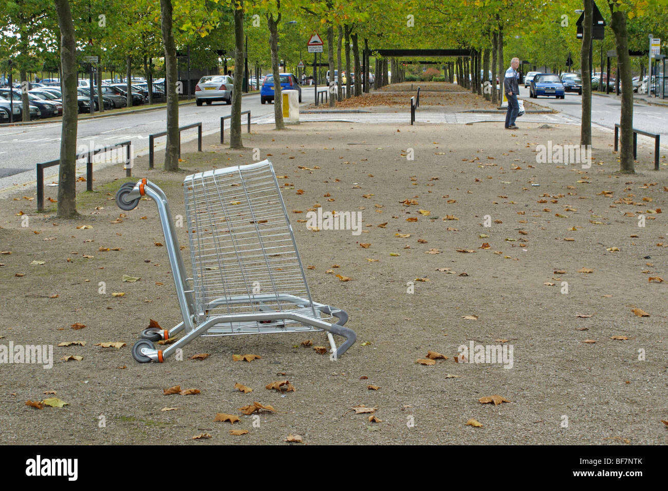 Verlassene Einkaufswagen, Milton Keynes, UK Stockfoto
