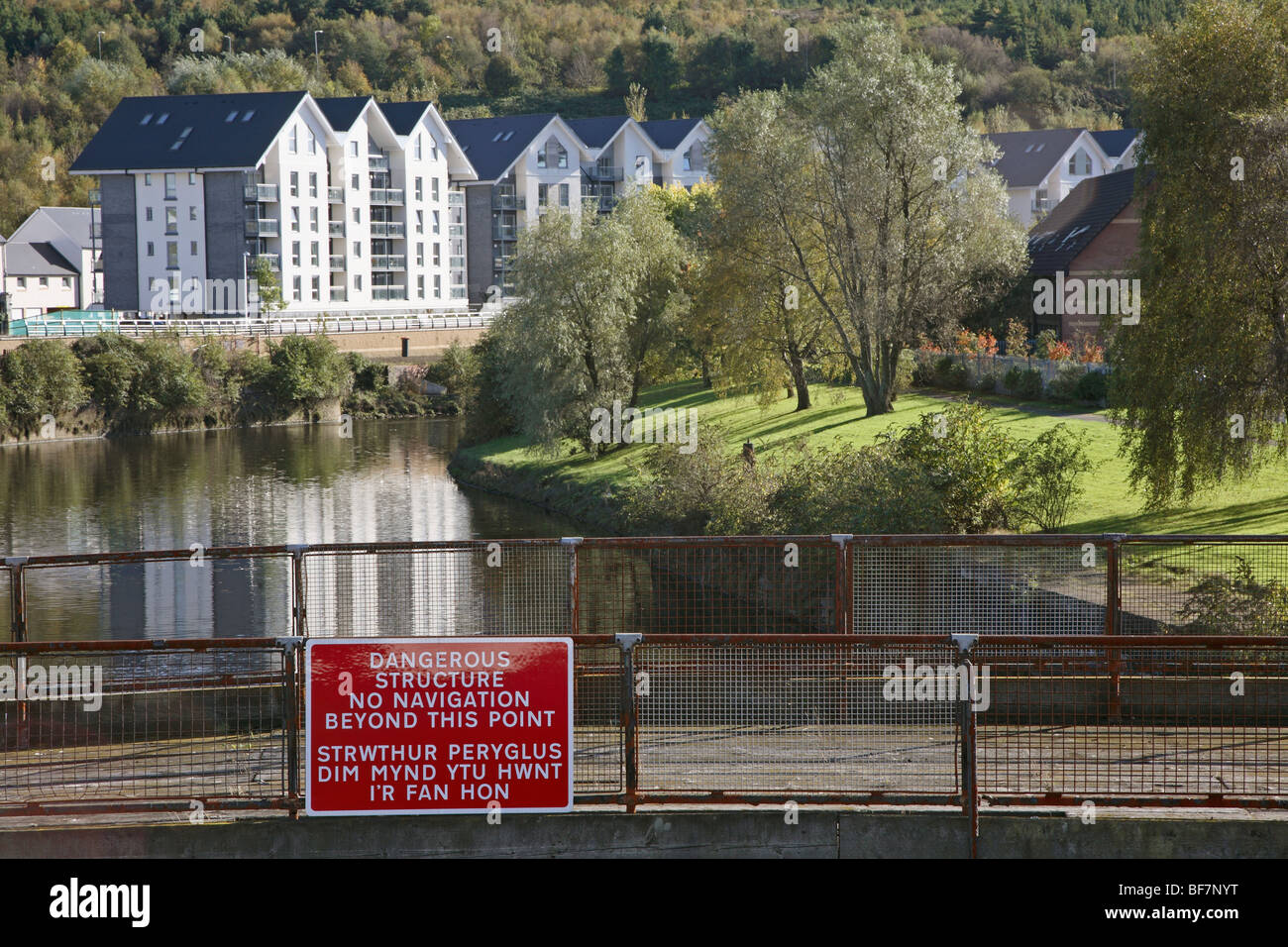 Flusses Tawe, Swansea, Wales, UK Stockfoto
