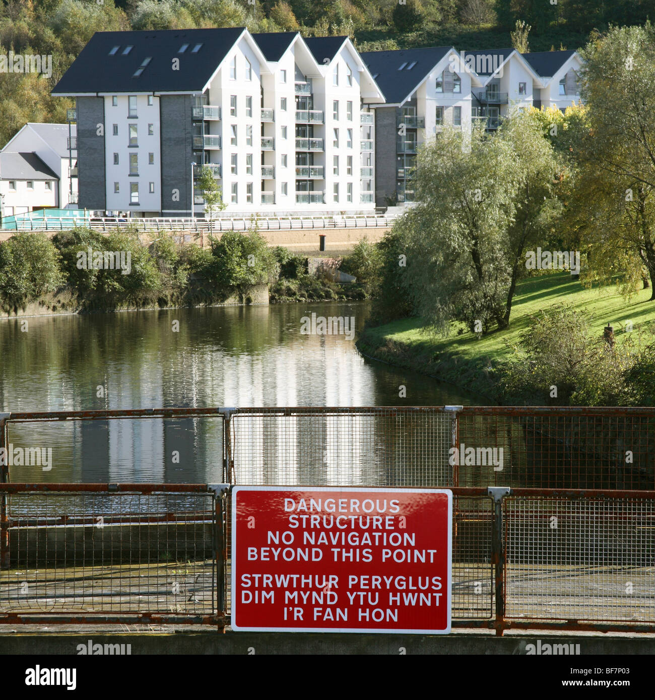 Flusses Tawe, Swansea, Wales, UK Stockfoto