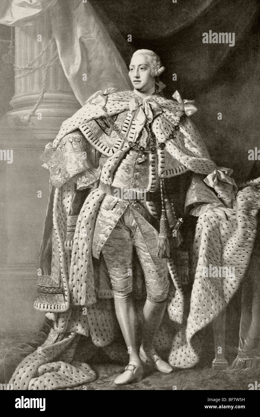 Georg III. 1738 bis 1820. George William Frederick, König von Großbritannien und Irland und König von Hannover 1815 bis 1820. Stockfoto