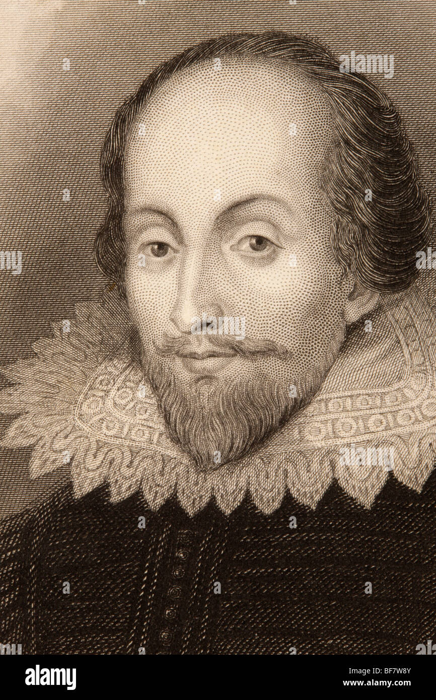 William Shakespeare, 1564-1616. Englischer Dichter, Dramatiker, Dramaturg und Schauspieler. Stockfoto