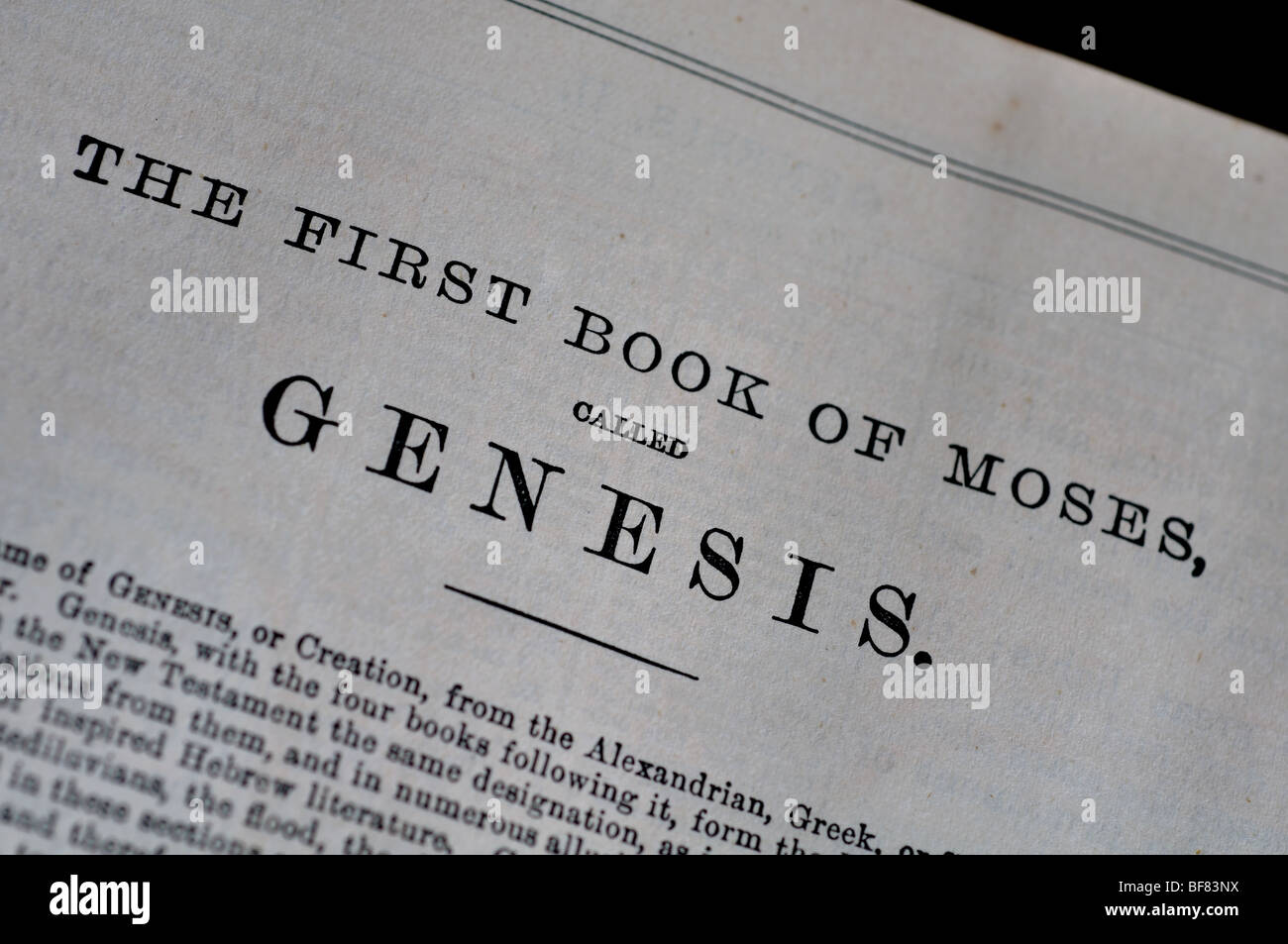Buch Im Alten Testament 4 Buchst Buch genesis -Fotos und -Bildmaterial in hoher Auflösung – Alamy