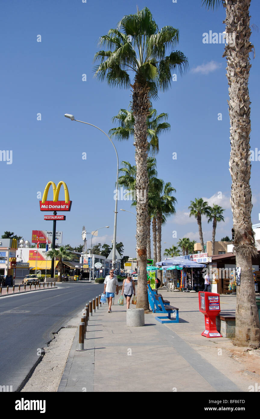 Nissi Avenue, Ayia Napa, Bezirk Famagusta, Zypern Stockfoto