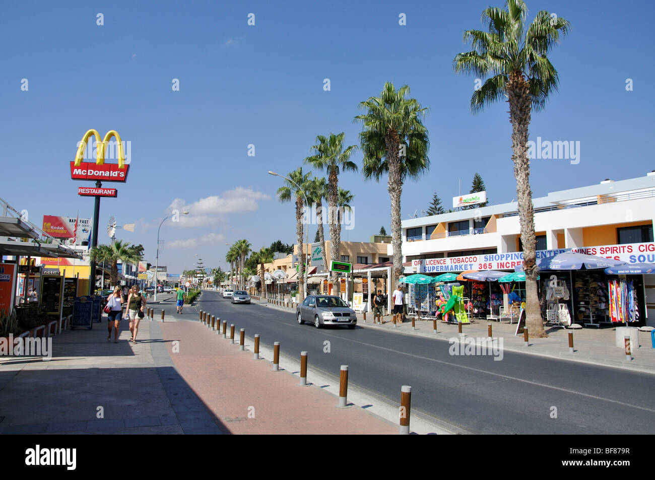 Nissi Avenue, Ayia Napa, Bezirk Famagusta, Zypern Stockfoto