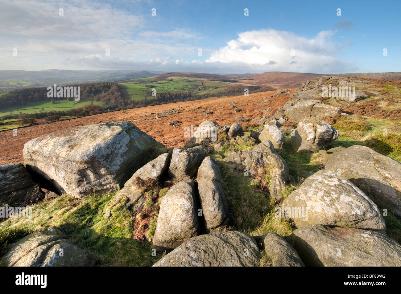 Carhead Felsen in Derbyshire, Peak District, England, "Great Britain", "Großbritannien", GB, UK, EU Stockfoto