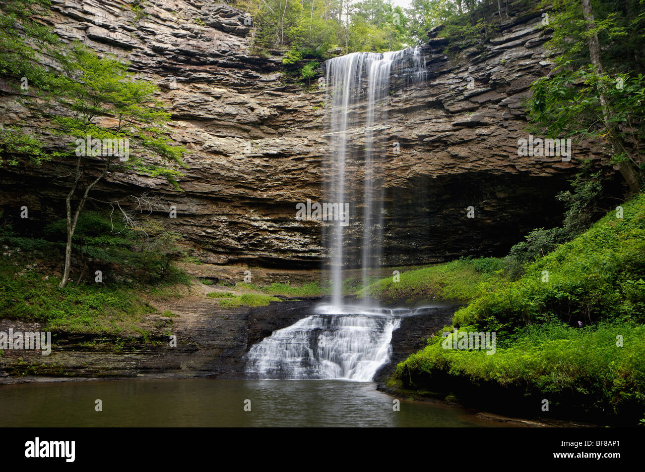 Obere Piney verliebt sich in die Piney Falls State Natural Area in Rhea County, Tennessee Stockfoto