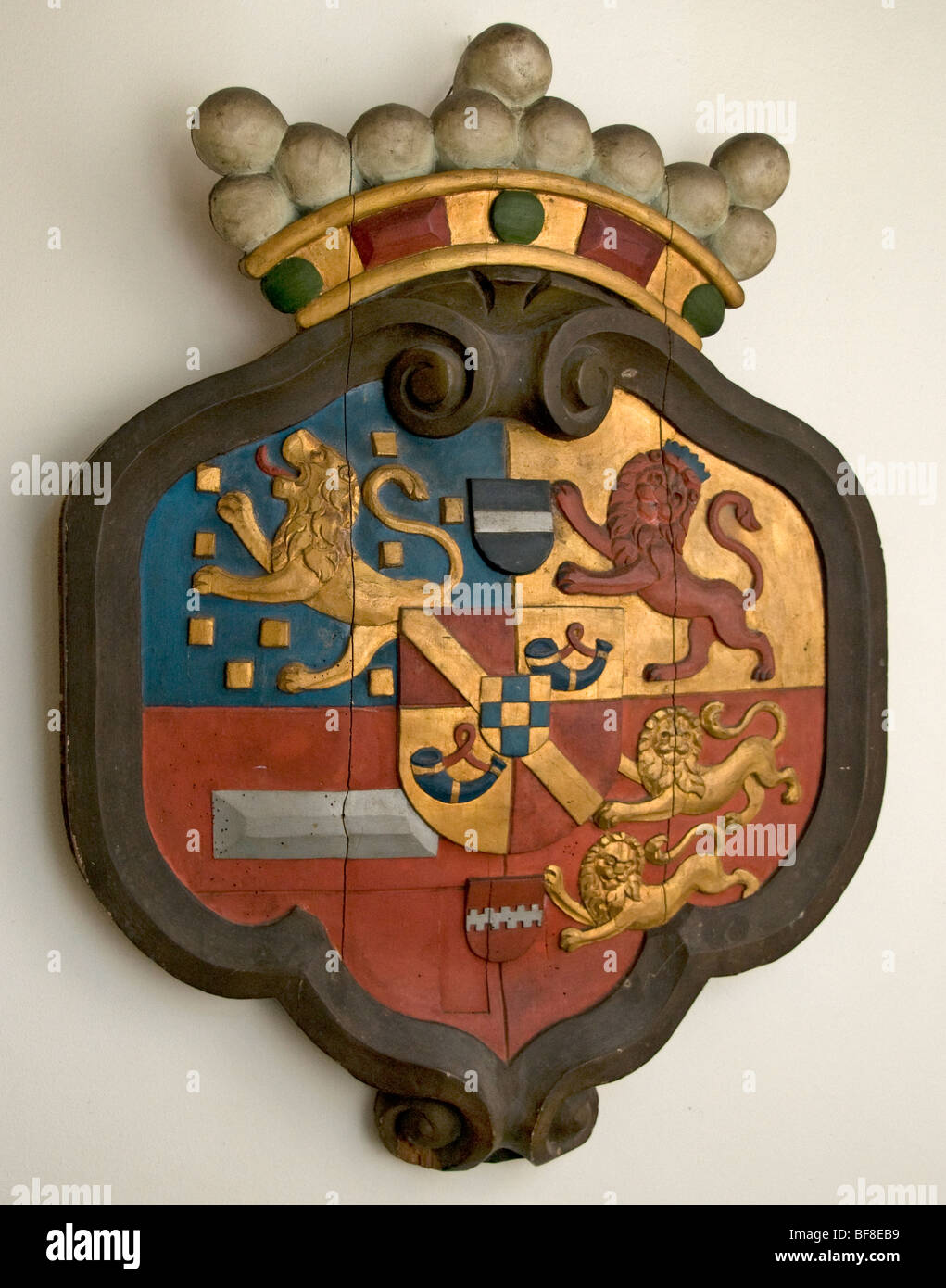 Niederlande Holland König Willem III 3 Wappen Stockfoto